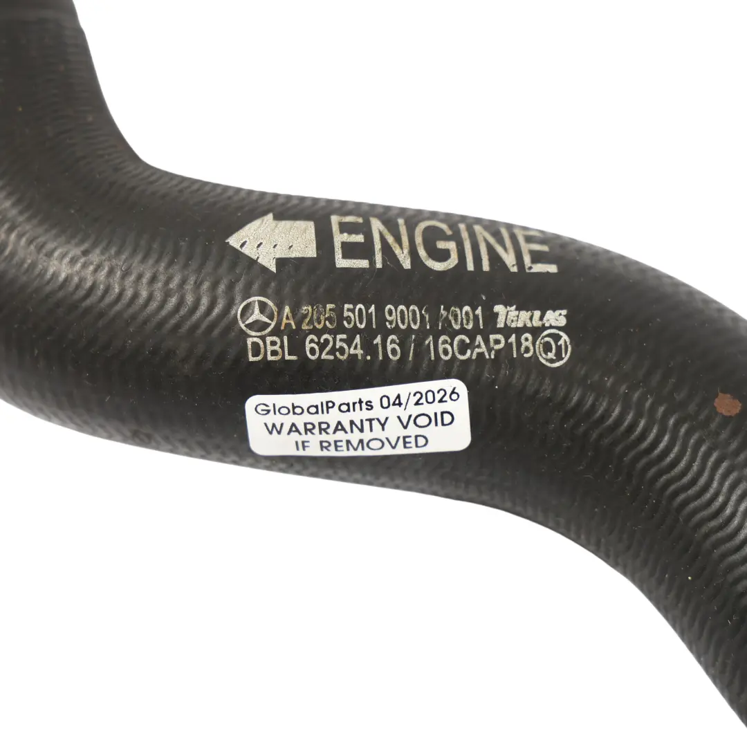 Tuyau Conduite Liquide Refroidissement OM654 pour Mercedes W205 à propos du numéro de pièce A2055019001 Mercedes W205 Tuyau Conduite Liquide Refroidissement OM654 - SKU A2055019001 - Numéro de pièce A2055019001