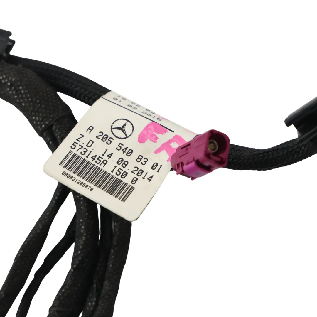 Mercedes W205 Door Wiring Harness Loom Front Right Driver's Side - SKU RHD-A2055408301 - Part number A2055408301