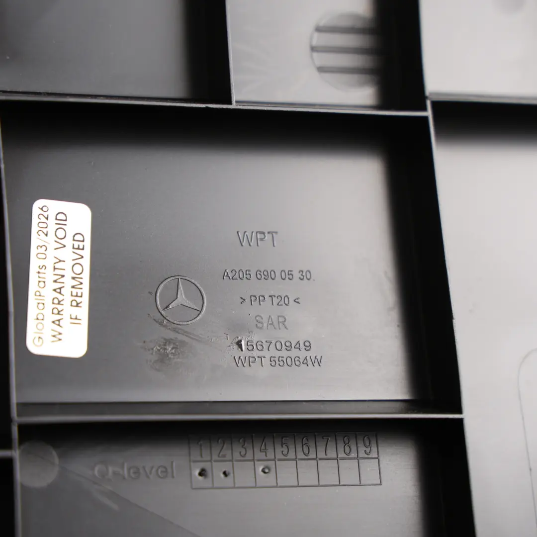 Mercedes W205 Rear End Floor Trunk Trim Cover Panel - SKU A2056900530 - Part number A2056900530