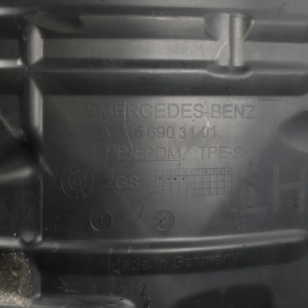 Arch Housing Front Left N/S Front Section Liner to Mercedes W205 Wheel with Part number A2056903101 Mercedes W205 Wheel Arch Housing Front Left N/S Front Section Liner - SKU A2056903101-2 - Part number A2056903101