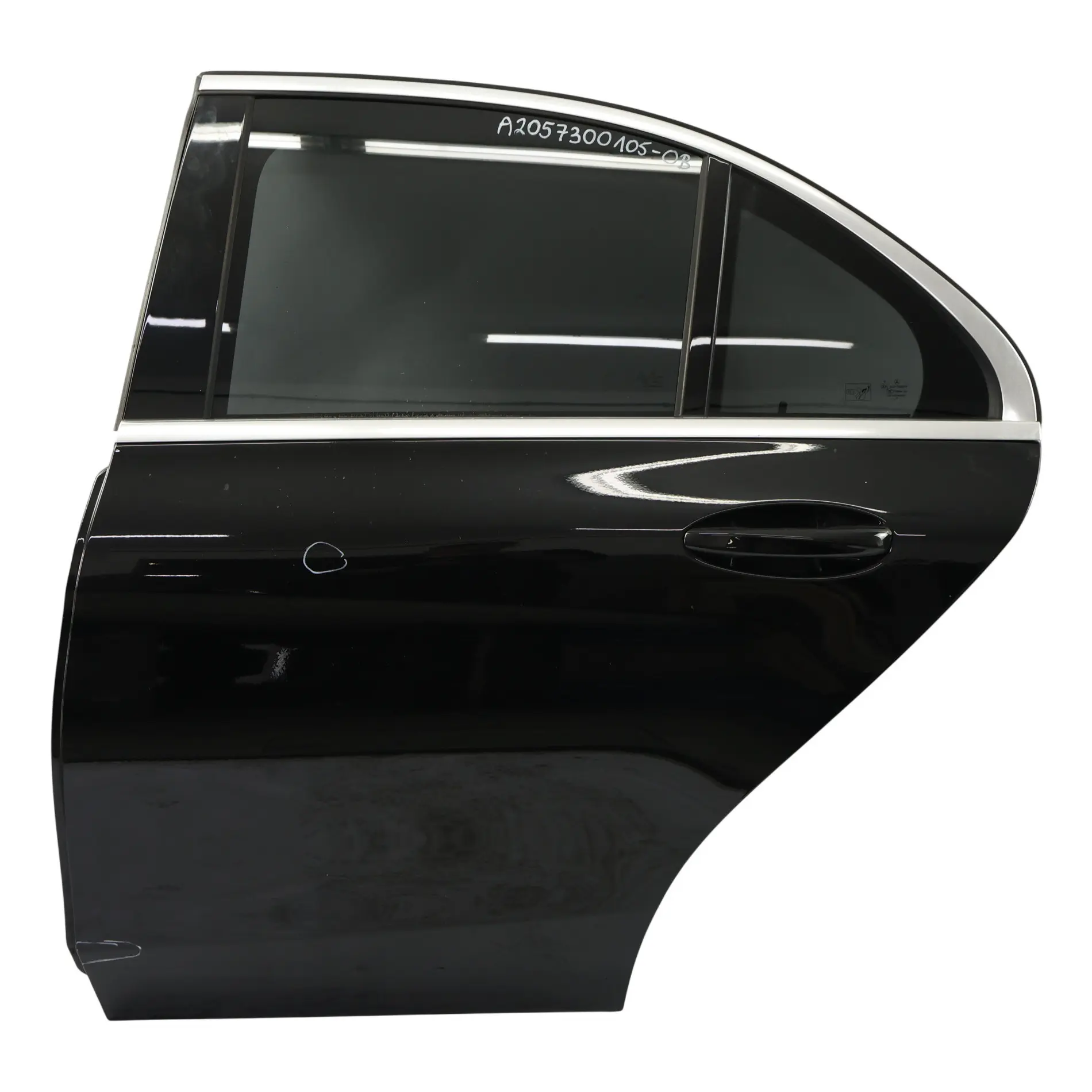 Mercedes W205 Drzwi Tylne Lewe Obsidian Black Czarny Metalik - 197