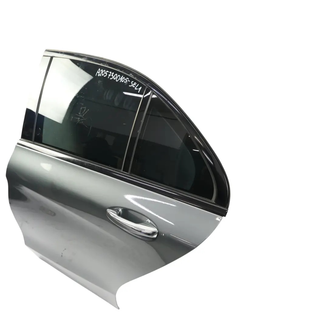Door Rear Left N/S Selenite Grey Metallic - 992 to Mercedes W205 with Part number A2057300105 Mercedes W205 Door Rear Left N/S Selenite Grey Metallic - 992 - SKU A2057300105-SEL1 - Part number A2057300105
