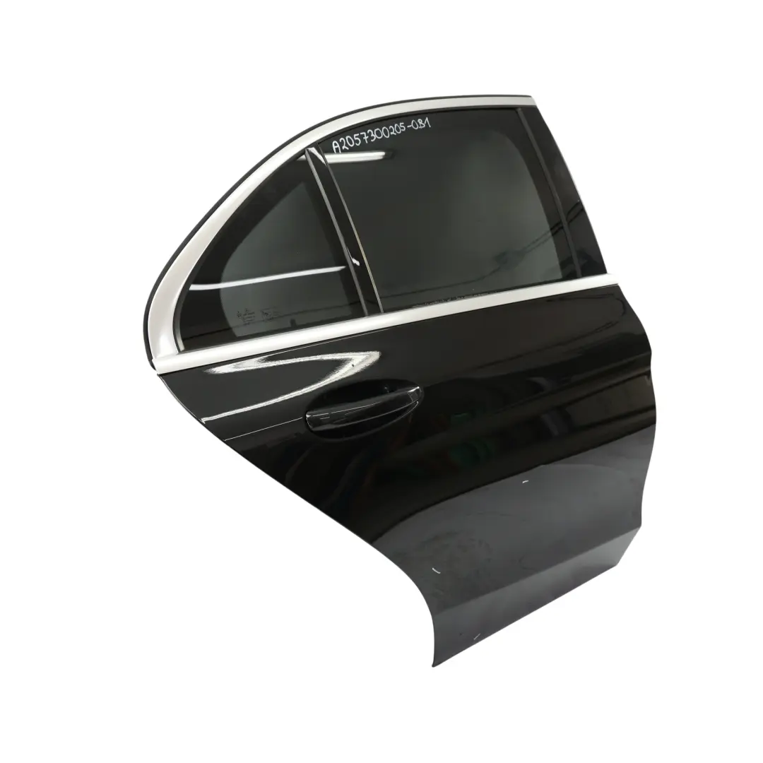 Door Rear Right O/S Obsidian Black Metallic - 197 to Mercedes W205 with Part number A2057300205 Mercedes W205 Door Rear Right O/S Obsidian Black Metallic - 197 - SKU A2057300205-OB1 - Part number A2057300205