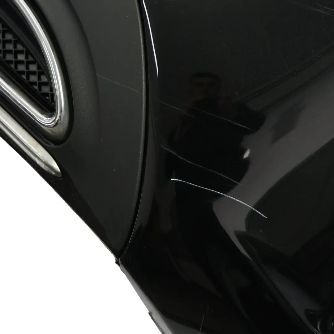 Mercedes W205 Rear Bumper Trim Panel AMG Obsidian Black Metallic - 197 - SKU A2058853304-OB - Part number A2058853304
