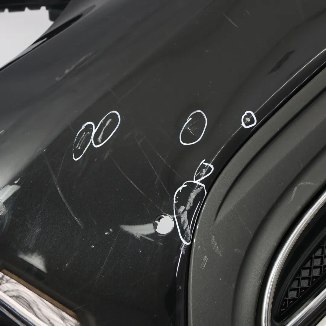 Mercedes W205 Rear Bumper Trim Panel AMG Obsidian Black Metallic - 197 - SKU A2058853304-OB - Part number A2058853304