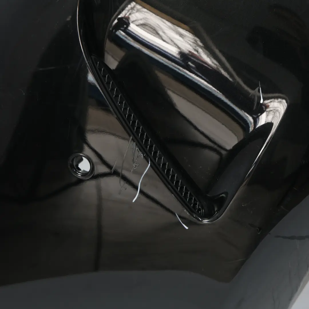 Mercedes W205 Rear Bumper Trim Panel AMG Obsidian Black Metallic - 197 - SKU A2058853304-OB - Part number A2058853304