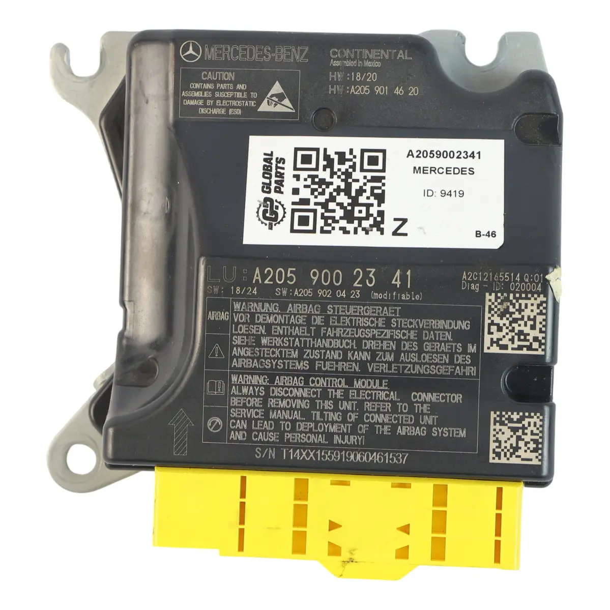 Mercedes C205 Air Module Control Unit ECU A2059002341