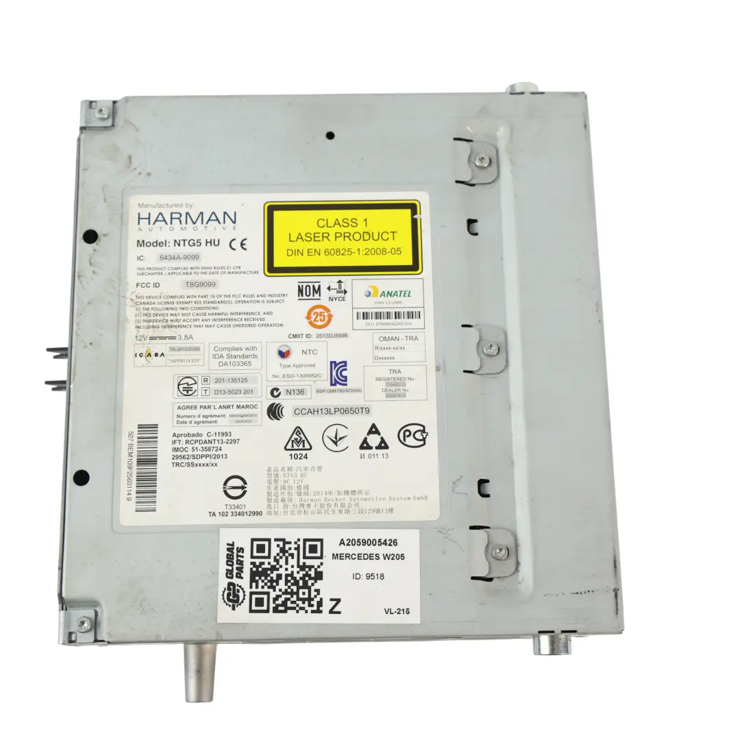 Unidad Navegación Satélite Harman para Mercedes X253 con número de pieza A2059005426 Mercedes X253 Unidad Navegación Satélite Harman - SKU A2059005426 - Número de pieza A2059005426