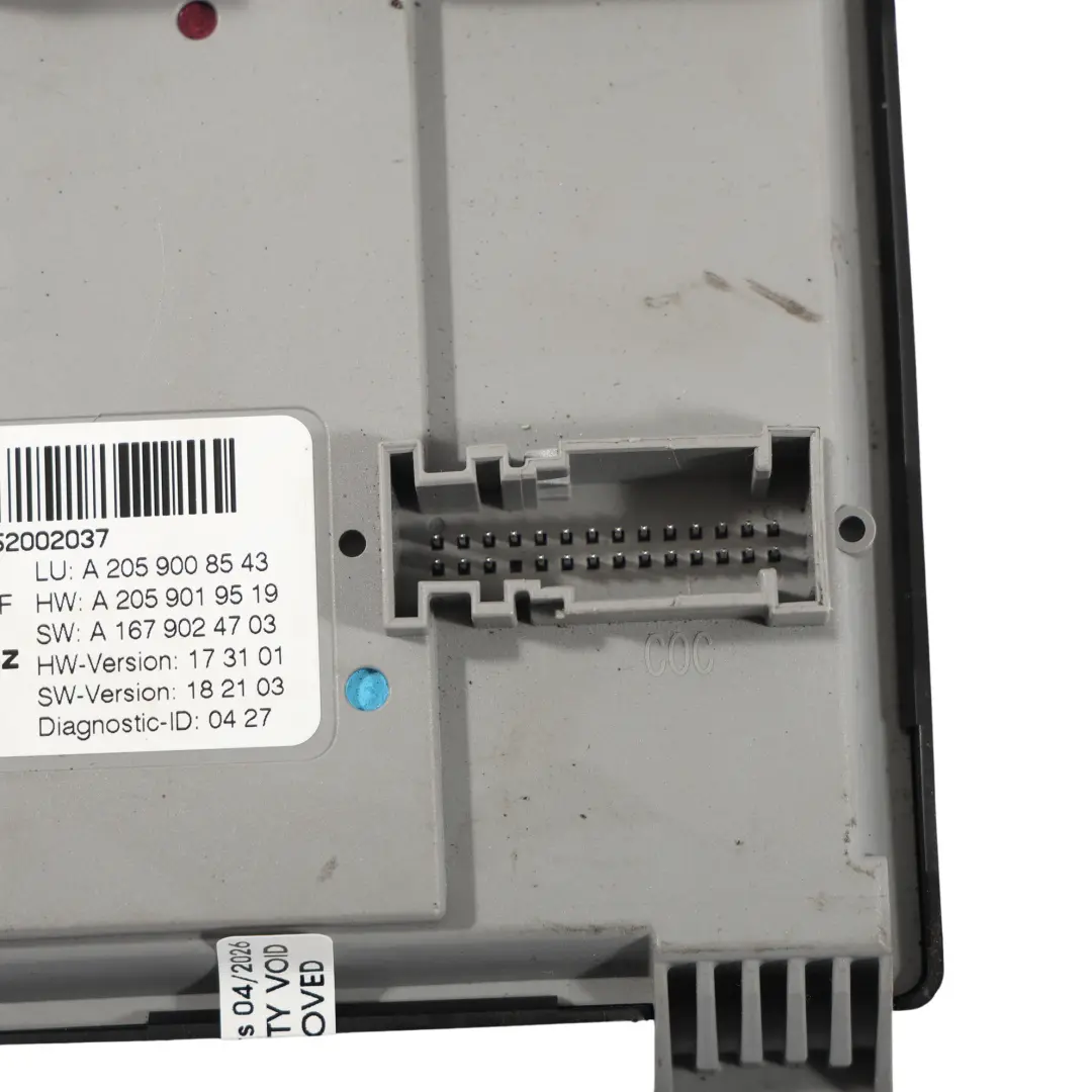 Mercedes W205 X235 Modulo Centralina BCM Body Control - SKU A2059008543 - Numero di parte A2059008543