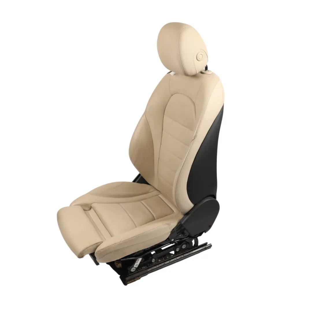 Mercedes W205 Front Seat Interior Seating Heated Memory Right O/S Leather Beige - SKU A2059105912-2 - Part number A2059105912