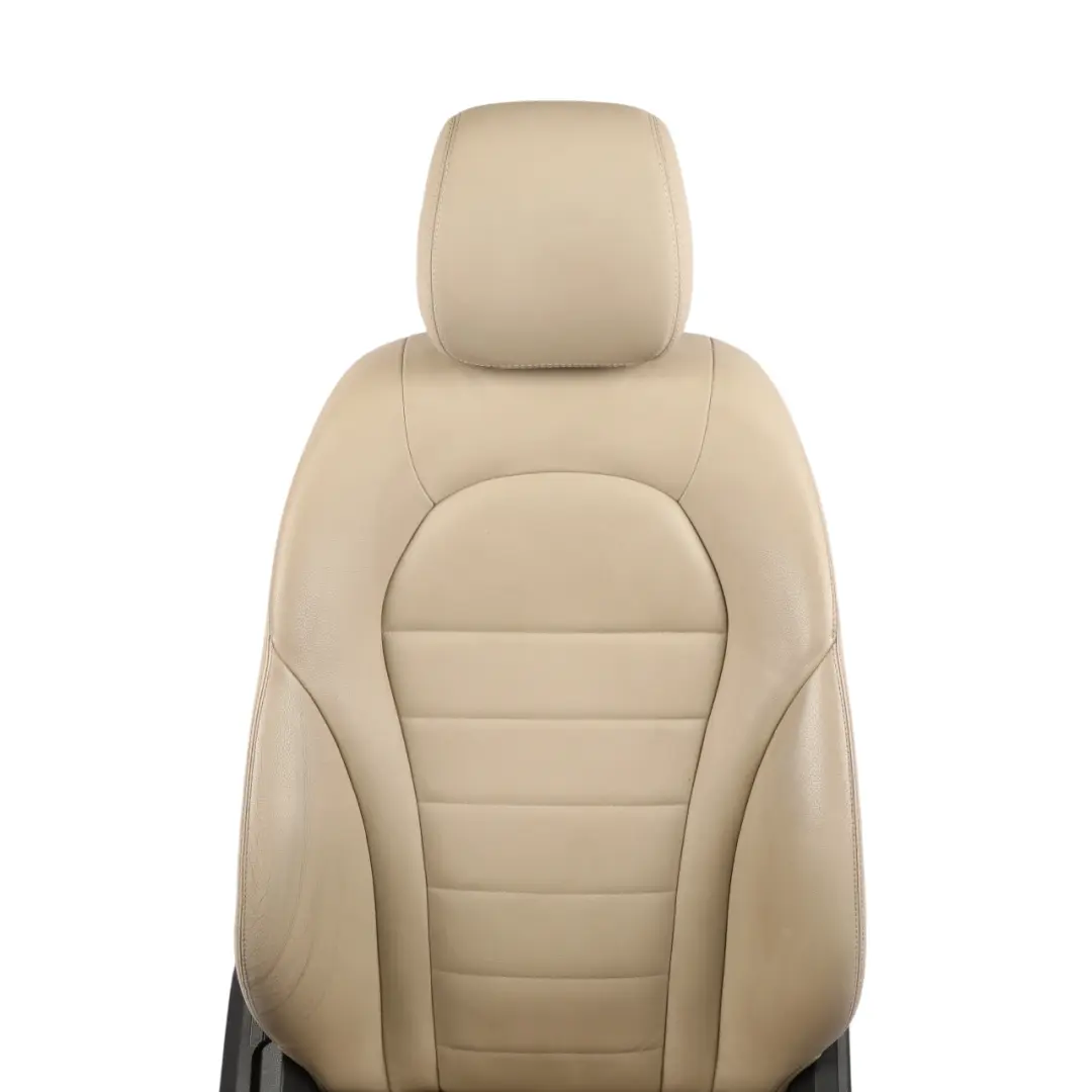 Mercedes W205 Front Seat Interior Seating Heated Memory Right O/S Leather Beige - SKU A2059105912-2 - Part number A2059105912