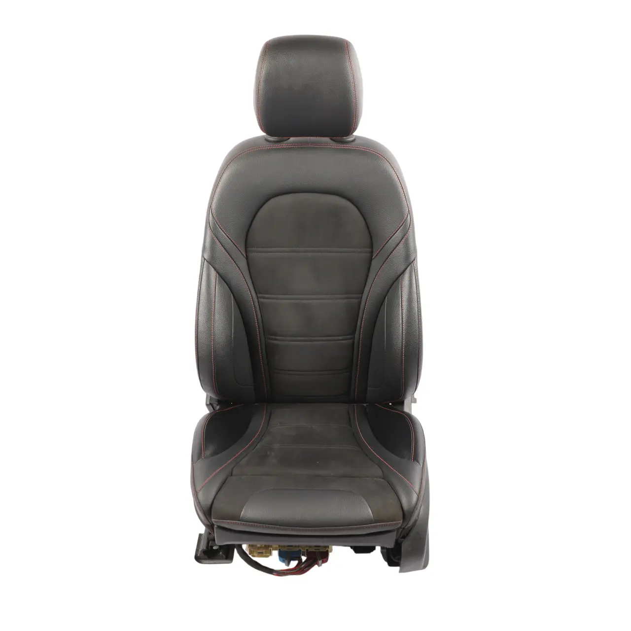 Mercedes W205 Front Seat Heated Memory Leather Alcantara Black Left N/S