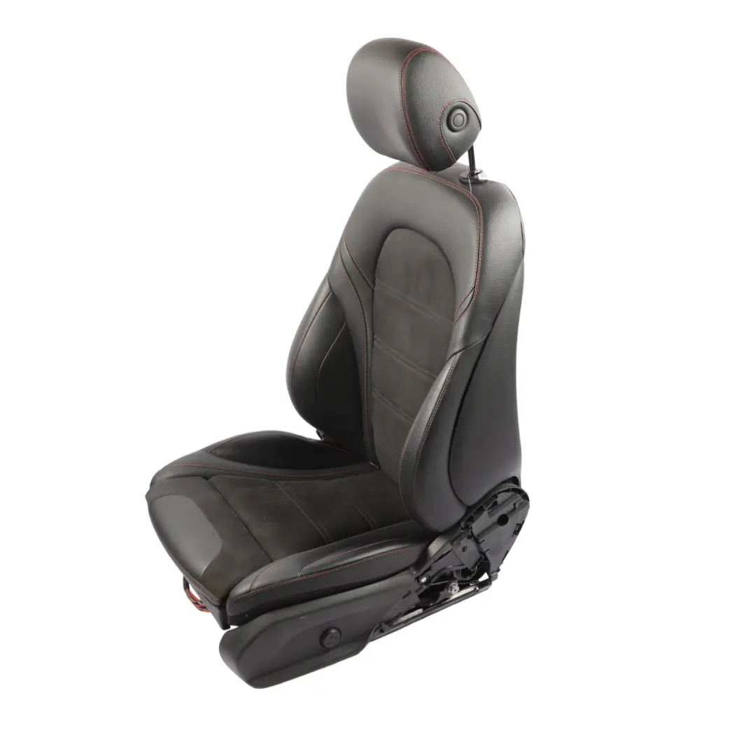 Mercedes W205 Front Seat Heated Memory Leather Alcantara Black Left N/S - SKU A2059109712-2 - Part number A2059109712