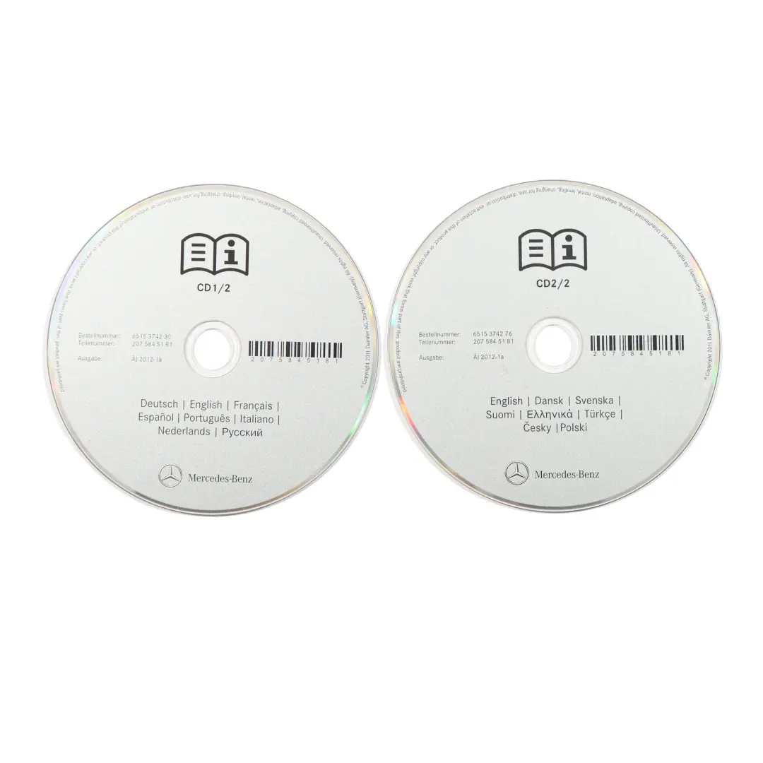 Usuario Digital CD Set para Mercedes A207 Manual con número de pieza A2075845181 Mercedes A207 Manual Usuario Digital CD Set - SKU A2075845181 - Número de pieza A2075845181