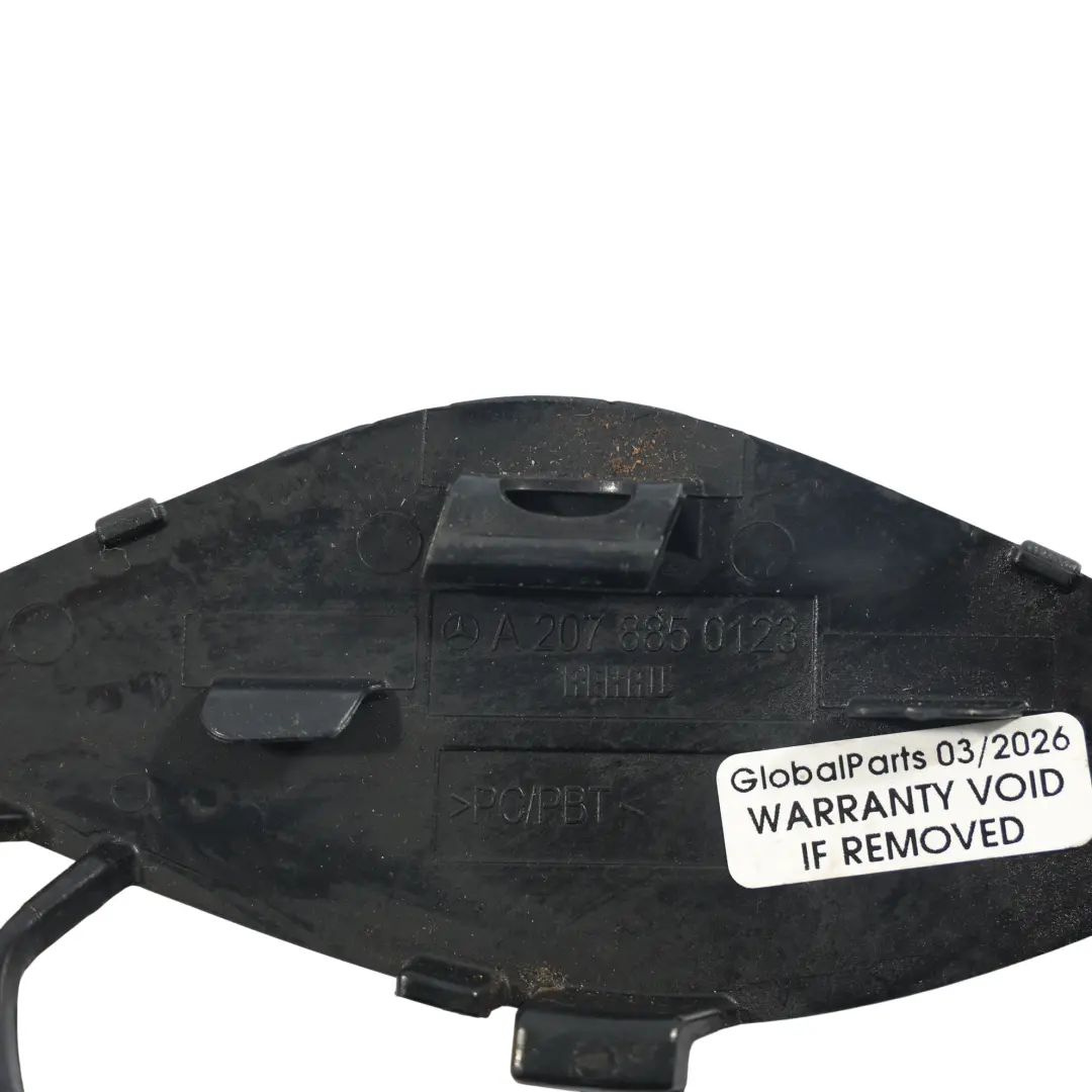 Mercedes W207 Tapa Gancho Remolque Parachoques Delantero Negro Obsidian - SKU A2078850123-OB - Número de pieza A2078850123