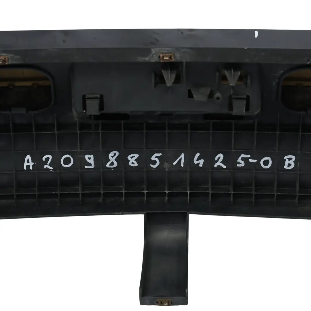 Mercedes W209 Rear Bumper AMG Trim Panel Covering Obsidian Black Metallic - 197 - SKU A2098851425-OB - Part number A2098851425