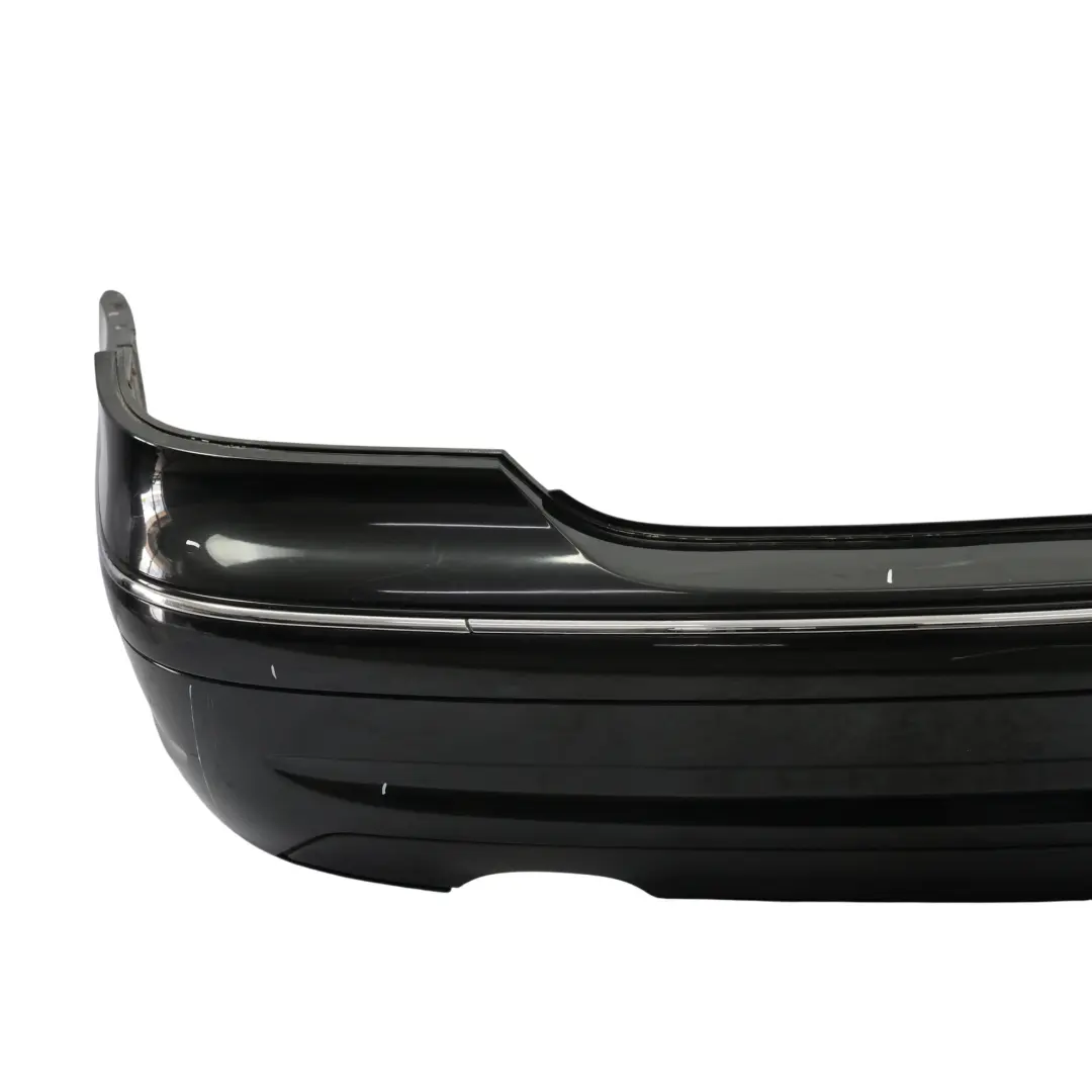 Bumper AMG Trim Panel Covering Obsidian Black Metallic - 197 to Mercedes W209 Rear with Part number A2098851425 Mercedes W209 Rear Bumper AMG Trim Panel Covering Obsidian Black Metallic - 197 - SKU A2098851425-OB - Part number A2098851425