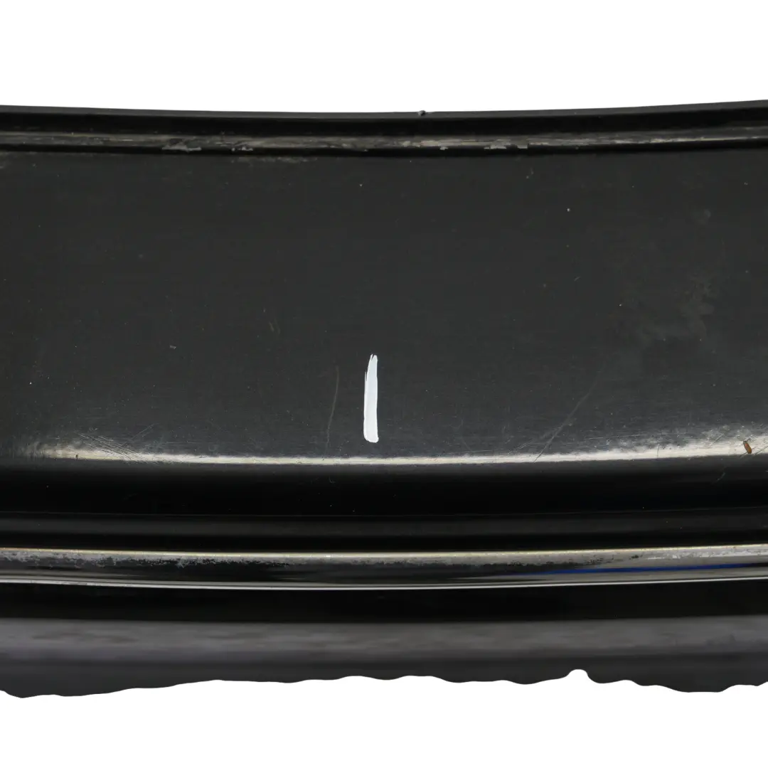 Bumper AMG Trim Panel Covering Obsidian Black Metallic - 197 to Mercedes W209 Rear with Part number A2098851425 Mercedes W209 Rear Bumper AMG Trim Panel Covering Obsidian Black Metallic - 197 - SKU A2098851425-OB - Part number A2098851425