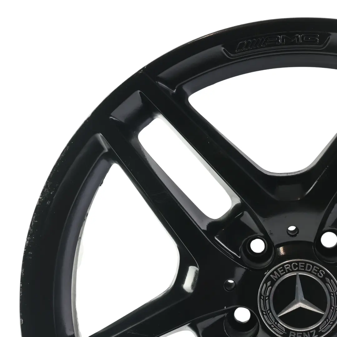 Mercedes W212 AMG Hinterrad Alu Felge Schwarz 5-Doppel Speiche 18" ET:54 9J - SKU A2124010400-5 - Teilenummer A2124010400