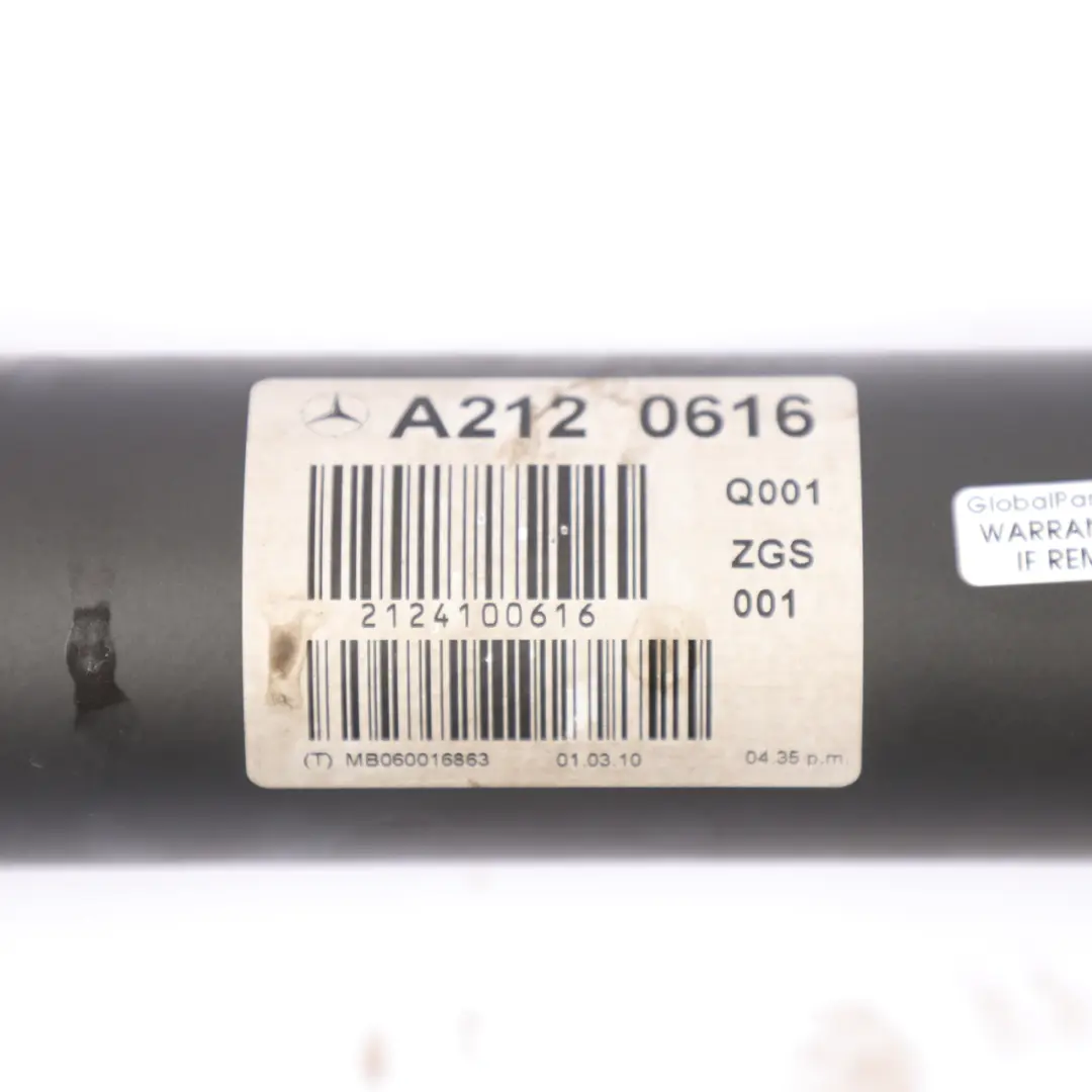 Mercedes W212 OM642 Propeller Shaft Propshaft Drive Shaft - SKU A2124100616 - Part number A2124100616