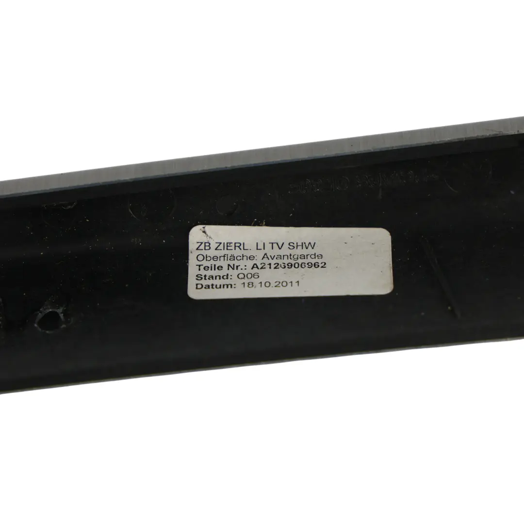 Mercedes W212 Centre Console Trim Strip Cover Left N/S Aluminium - SKU A2126906962 - Part number A2126906962