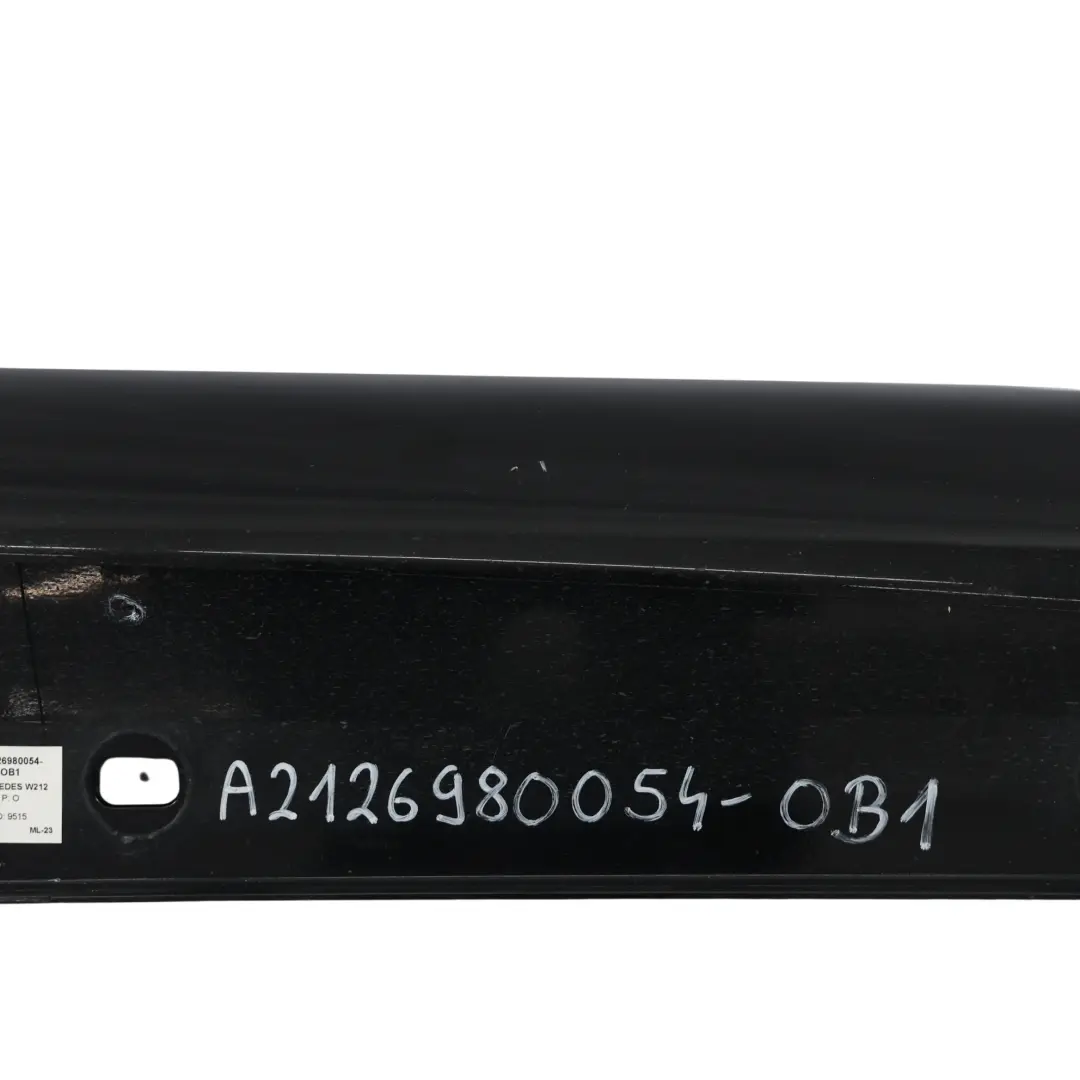 Mercedes W212 Side Skirt Door Sill AMG Left N/S Obsidian Black Metallic - 775 - SKU A2126980054-OB1 - Part number A2126980054