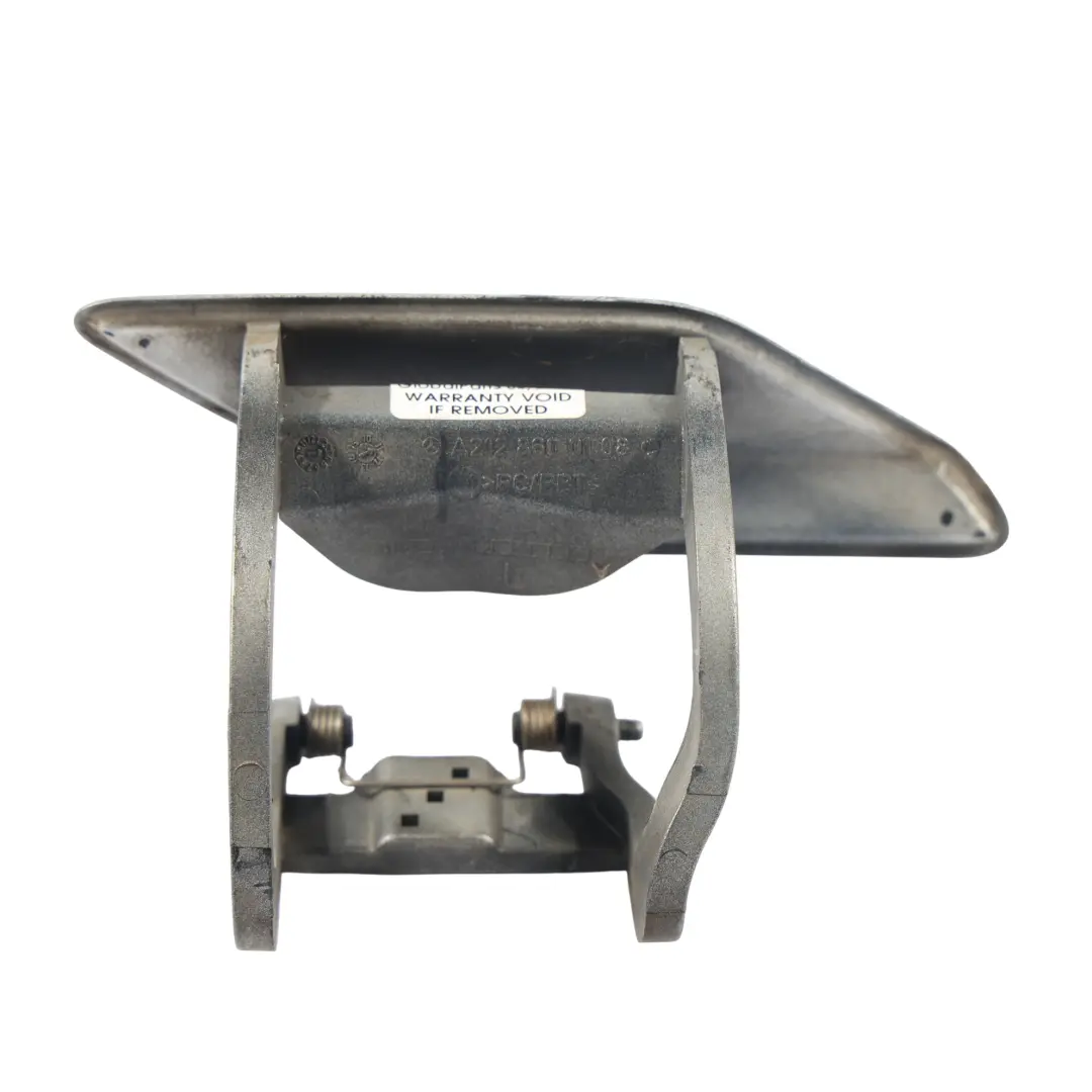 Front Bumper Lamp Washer Cap Left N/S Iridium Silver Metallic 775 to Mercedes W212 with Part number A2128600108 Mercedes W212 Front Bumper Lamp Washer Cap Left N/S Iridium Silver Metallic 775 - SKU A2128600108-IRS - Part number A2128600108
