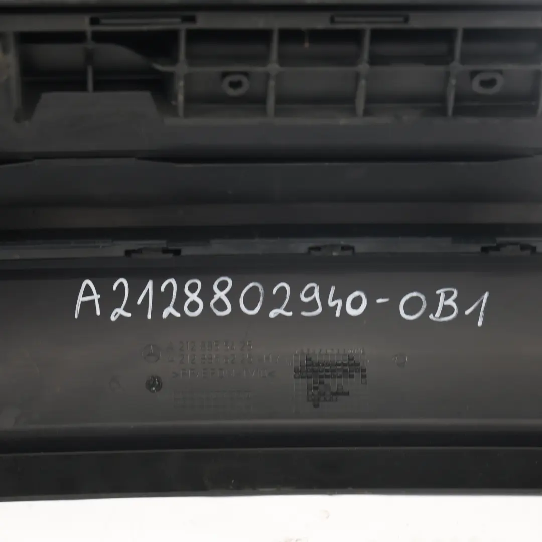 Bumper AMG Saloon Trim Panel Cover Obsidian Black - 197 to Mercedes W212 Rear with Part number A2128802940 Mercedes W212 Rear Bumper AMG Saloon Trim Panel Cover Obsidian Black - 197 - SKU A2128802940-OB1 - Part number A2128802940