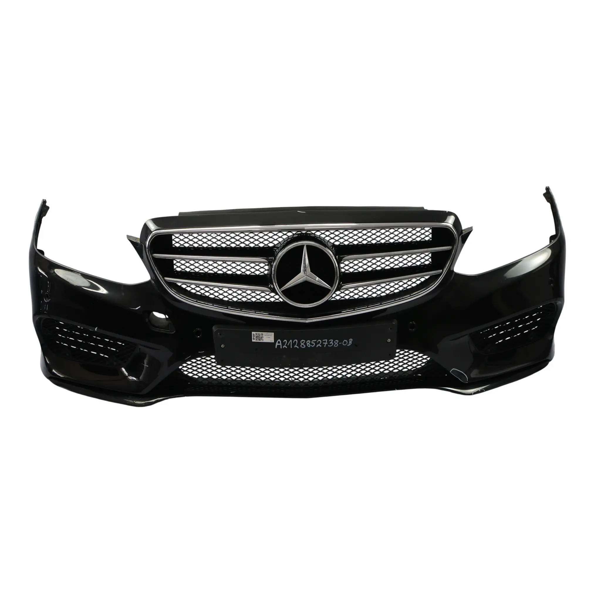 Mercedes W212 Front Bumper AMG Trim Panel Cover Obsidian Black Metallic - 197