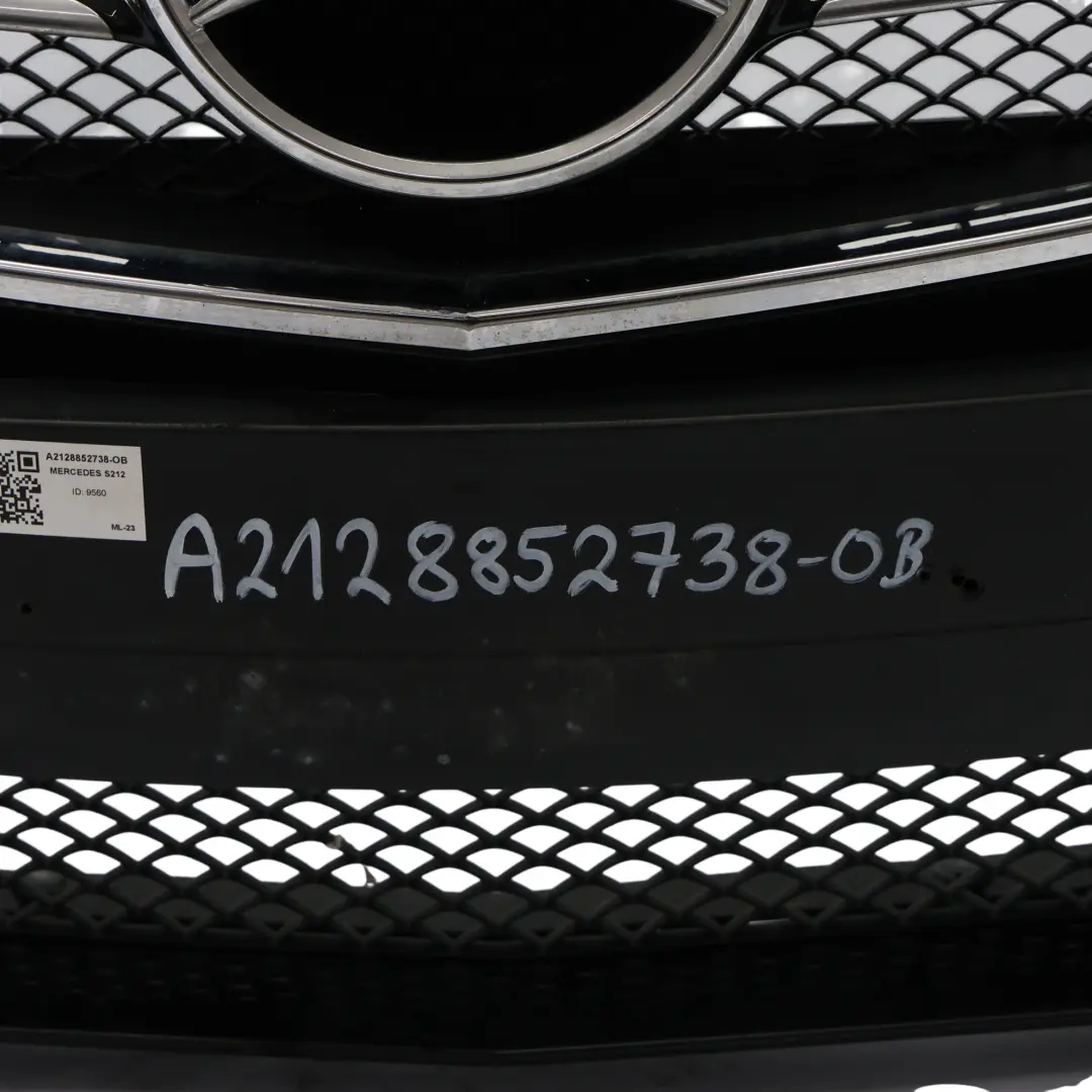 Front Bumper AMG Trim Panel Cover Obsidian Black Metallic - 197 to Mercedes W212 with Part number A2128852738 Mercedes W212 Front Bumper AMG Trim Panel Cover Obsidian Black Metallic - 197 - SKU A2128852738-OB - Part number A2128852738