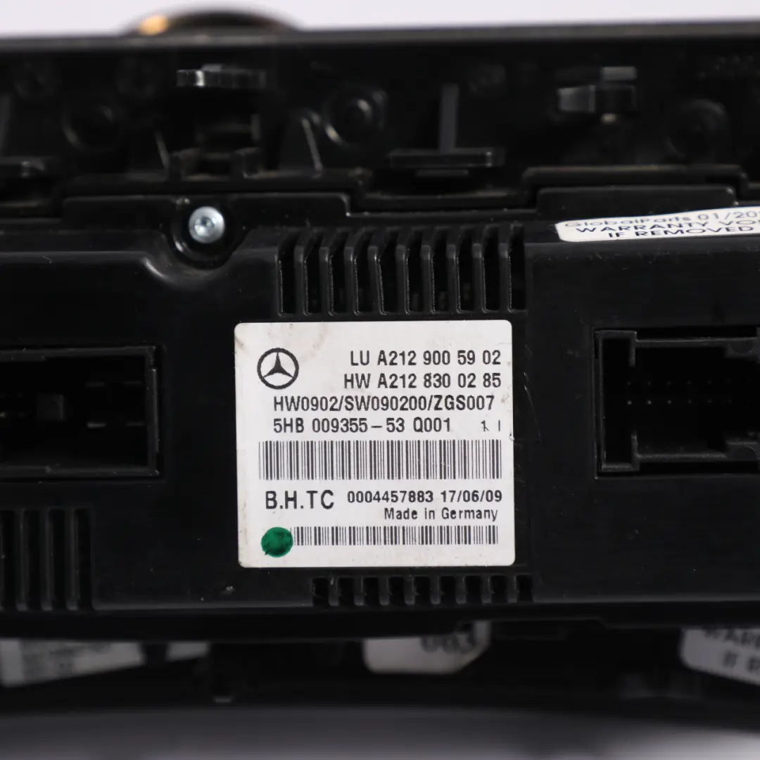W207 W212 Heater Climate Control Unit Panel A/C Switch to Mercedes with Part number A2129005902 Mercedes W207 W212 Heater Climate Control Unit Panel A/C Switch - SKU A2129005902 - Part number A2129005902