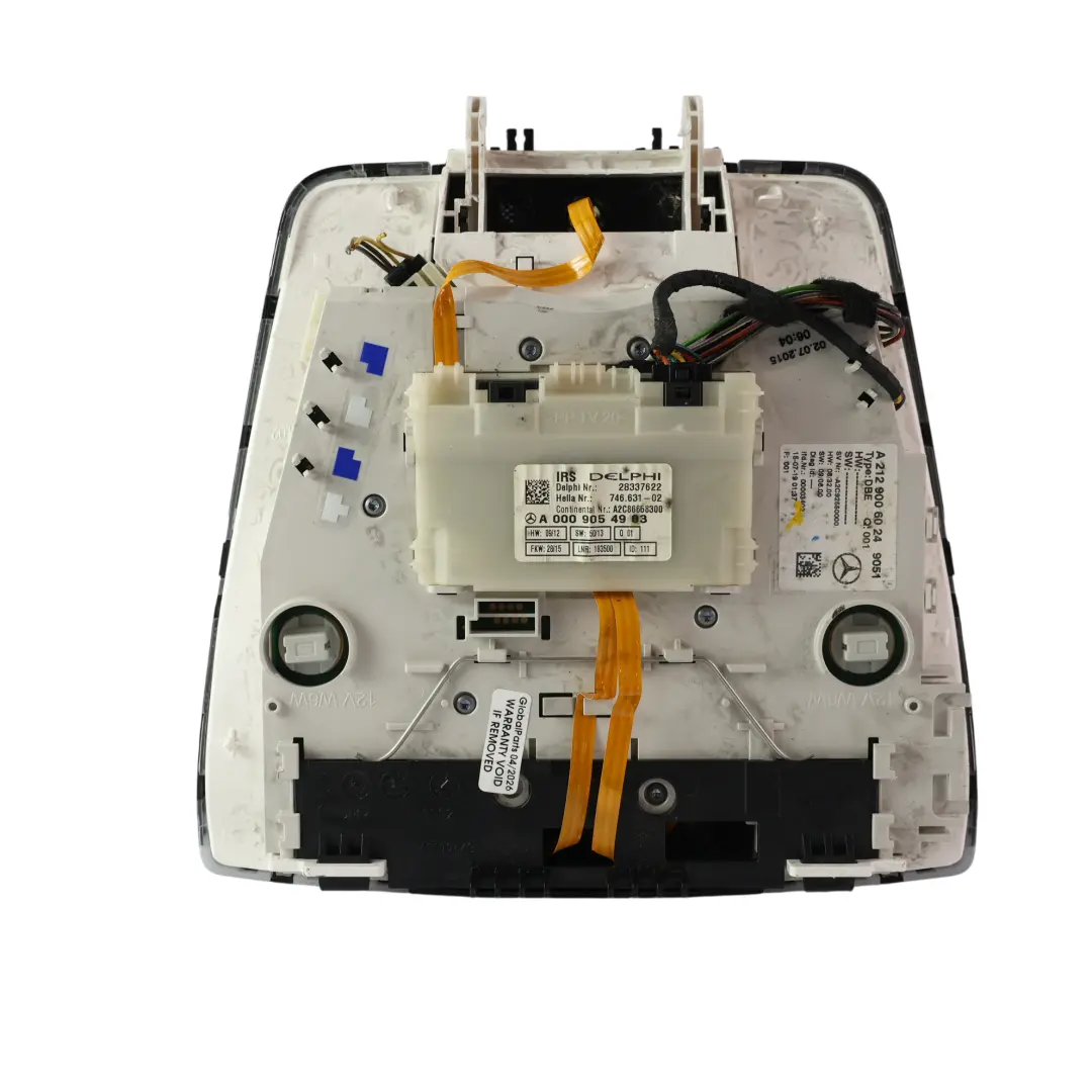 Interruttore Pannello Controllo Luce Tetto Interno per Mercedes W212 con numero di parte A2129006024 Mercedes W212 Interruttore Pannello Controllo Luce Tetto Interno - SKU A2129006024 - Numero di parte A2129006024