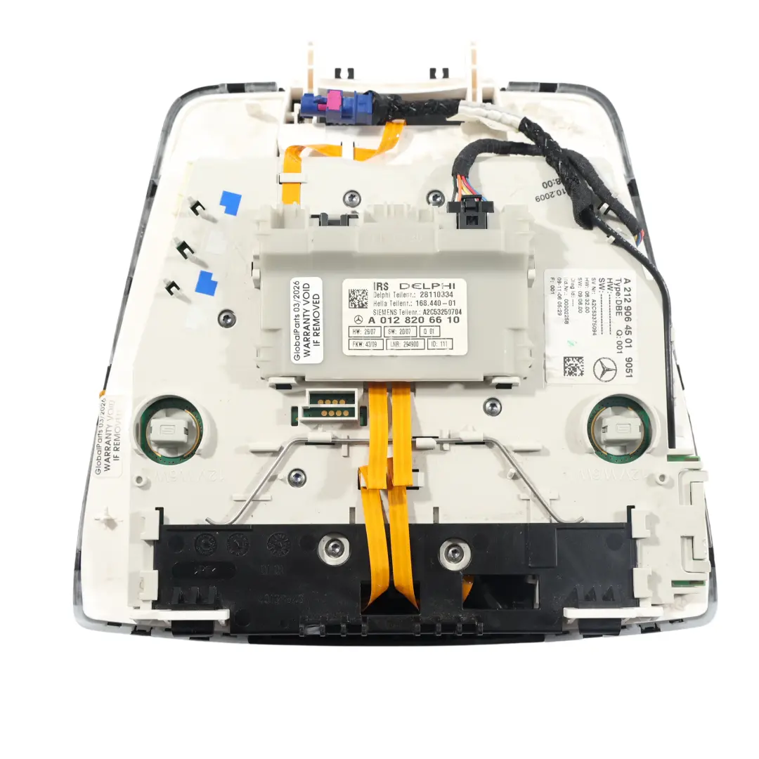 Luce Tetto Interna Anteriore Interruttore Lettura per Mercedes W212 con numero di parte A2129064501 Mercedes W212 Luce Tetto Interna Anteriore Interruttore Lettura - SKU A2129064501-2 - Numero di parte A2129064501