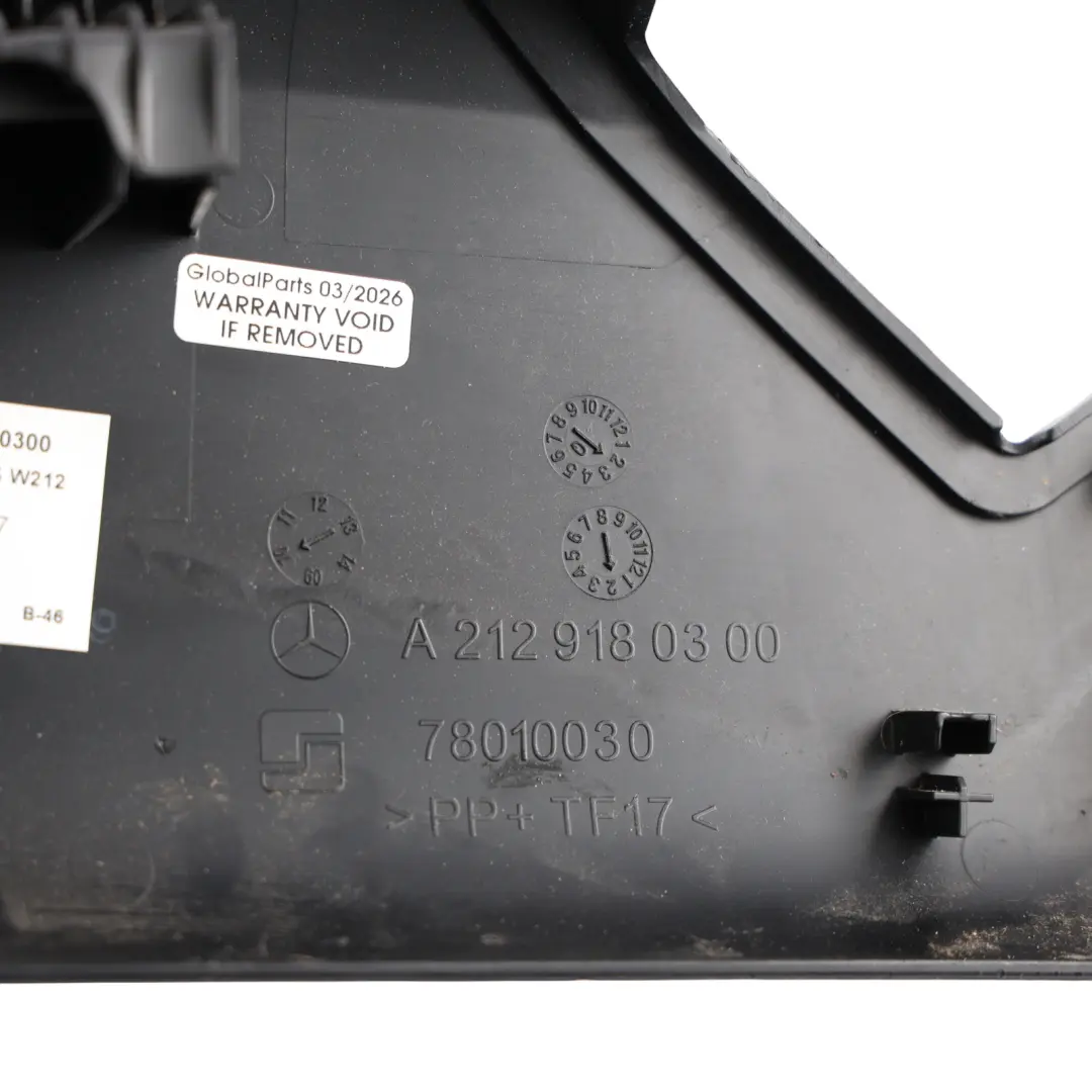 Front Seat Cover Panel Memory Black Outer Right O/S to Mercedes W212 with Part number A2129180300 Mercedes W212 Front Seat Cover Panel Memory Black Outer Right O/S - SKU A2129180300 - Part number A2129180300