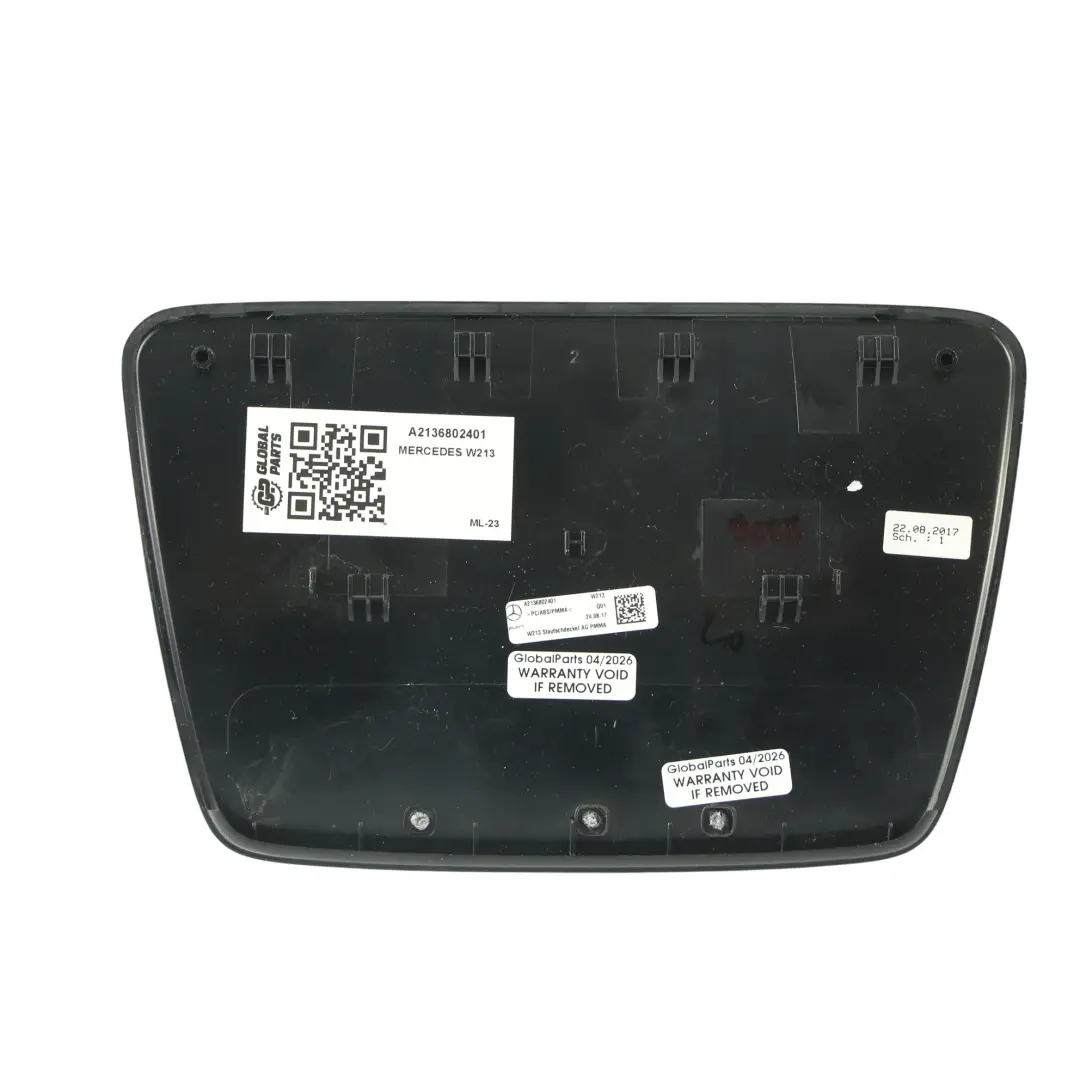 Mercedes W213 C238 Centre Console Storage Box Cover AMG Black - SKU A2136802401 - Part number A2136802401