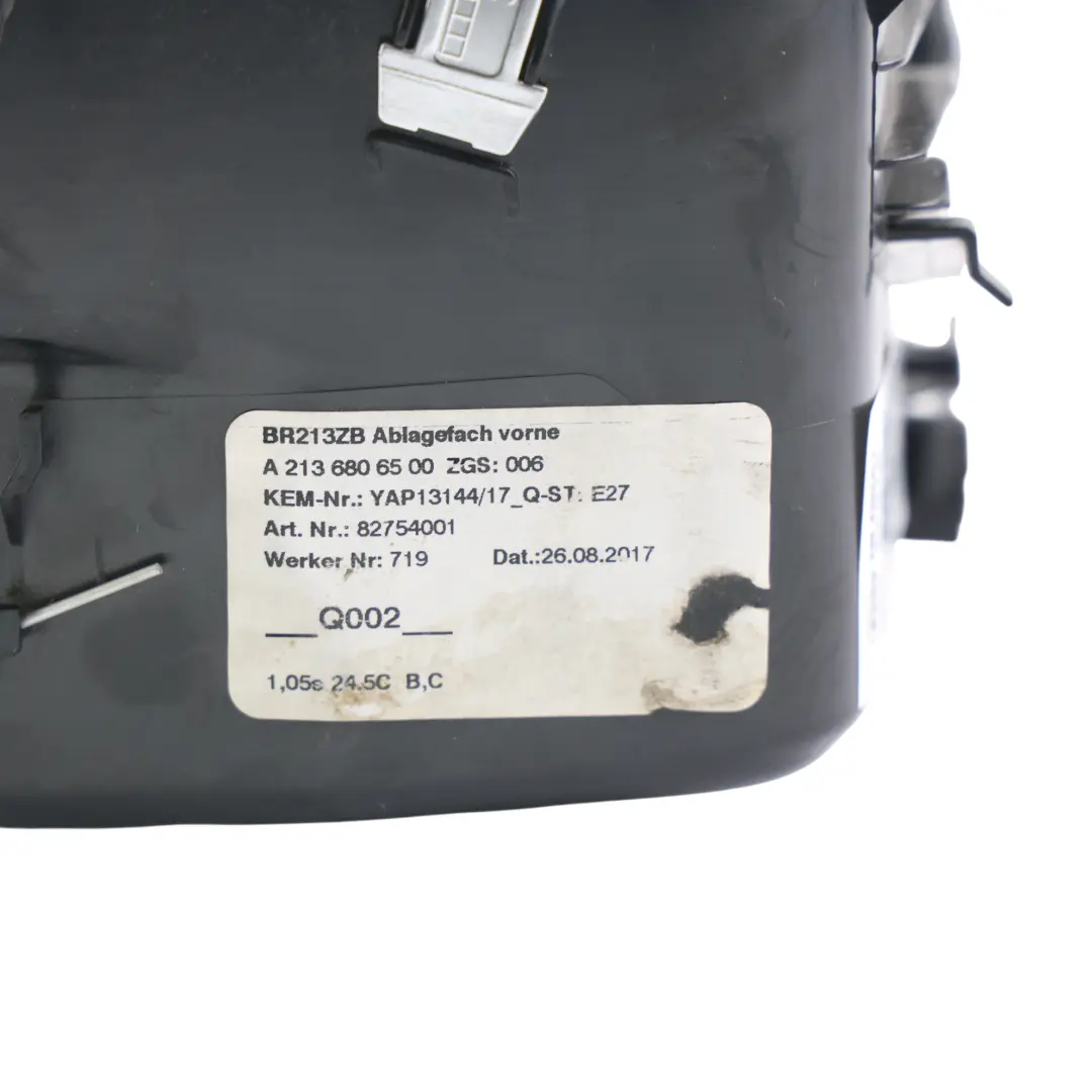 Centre Console Ashtray Compartment Storage A2136806500 to Mercedes W213 with Part number A2136802807 Mercedes W213 Centre Console Ashtray Compartment Storage A2136806500 - SKU A2136802807-1 - Part number A2136802807