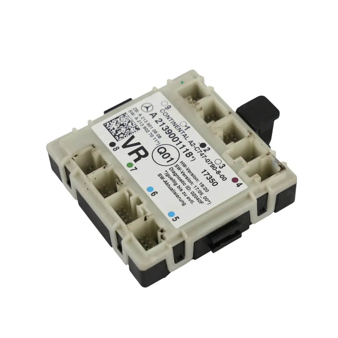 Modulo ECU Controllo Porta Anteriore Destra per Mercedes W213 con numero di parte A2139001118 Mercedes W213 Modulo ECU Controllo Porta Anteriore Destra - SKU A2139001118 - Numero di parte A2139001118