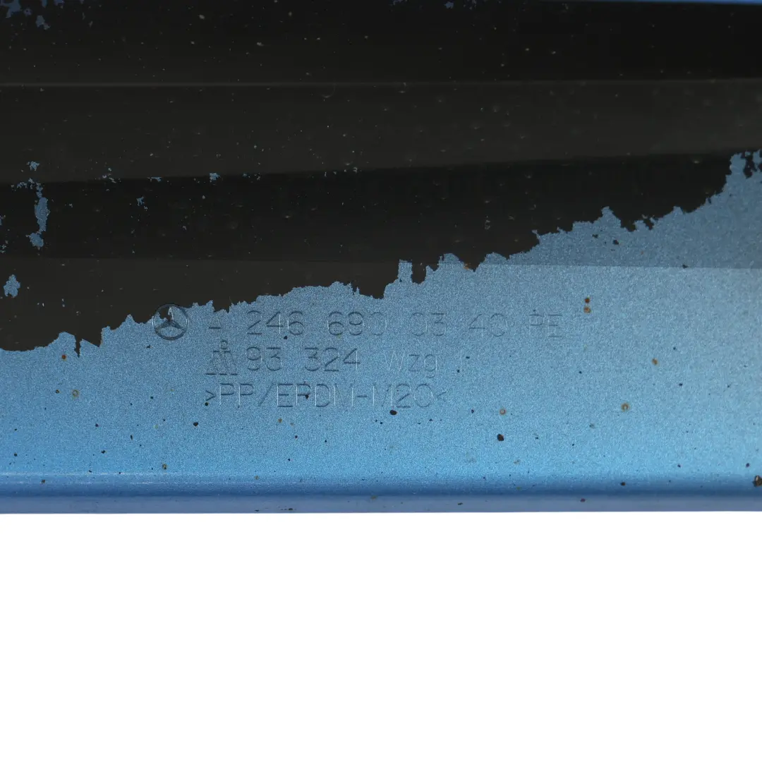 Mercedes W176 W246 Bas de porte jupe latérale droite South Sea Blue - 162 - SKU A2466980654-SSB - Numéro de pièce A2466980654
