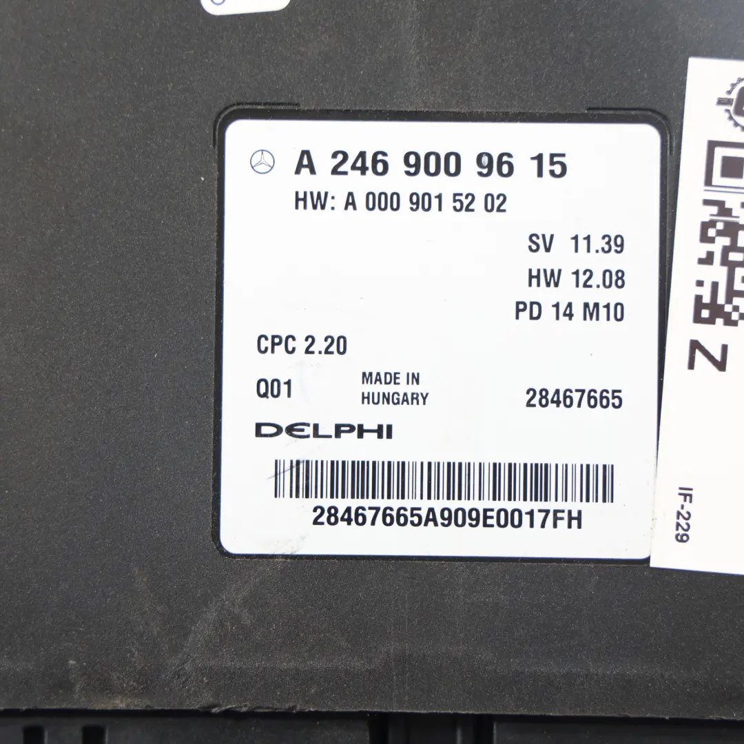 Mercedes W176 W246 Modulo Controllo Parcheggio PDC - SKU A2469009615 - Numero di parte A2469009615