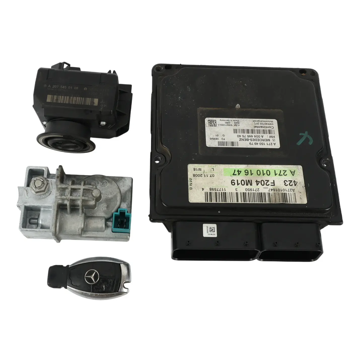 Mercedes W204 156HP Motor Steuergerät ECU KIT SET Benzin Automatik A2711504979