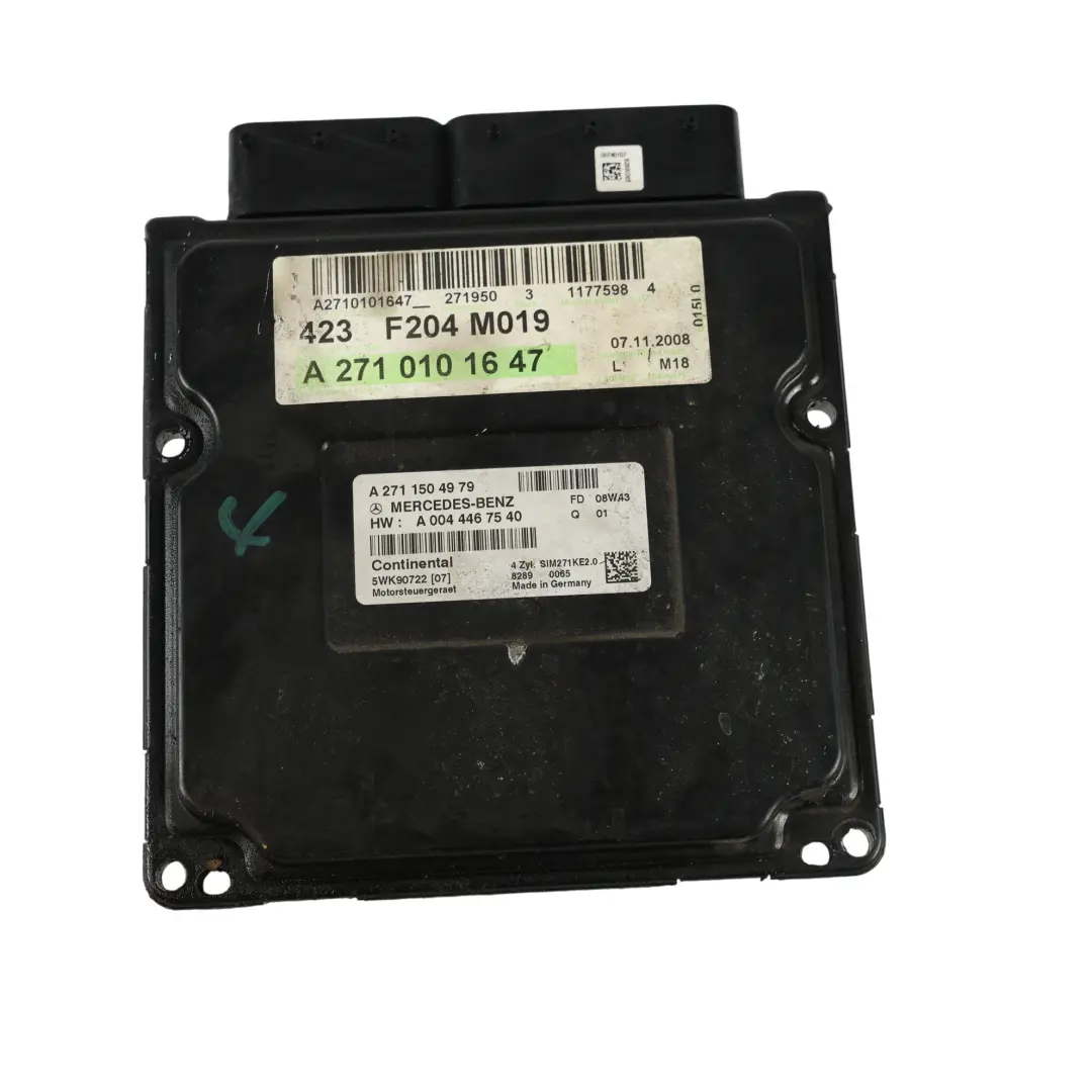 Mercedes W204 156HP Motor Steuergerät ECU KIT SET Benzin Automatik - SKU A2711504979-1 - Teilenummer A2711504979