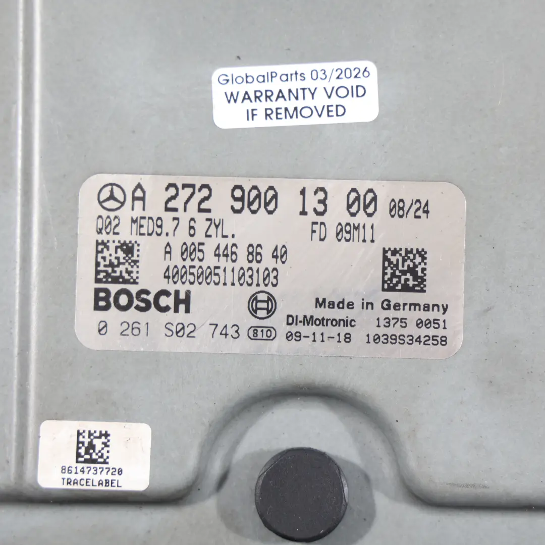 Mercedes S212 C207 E350 CGI 272983 291 HP Kit ECU Control Motor - SKU A2729001300-1 - Número de pieza A2729001300