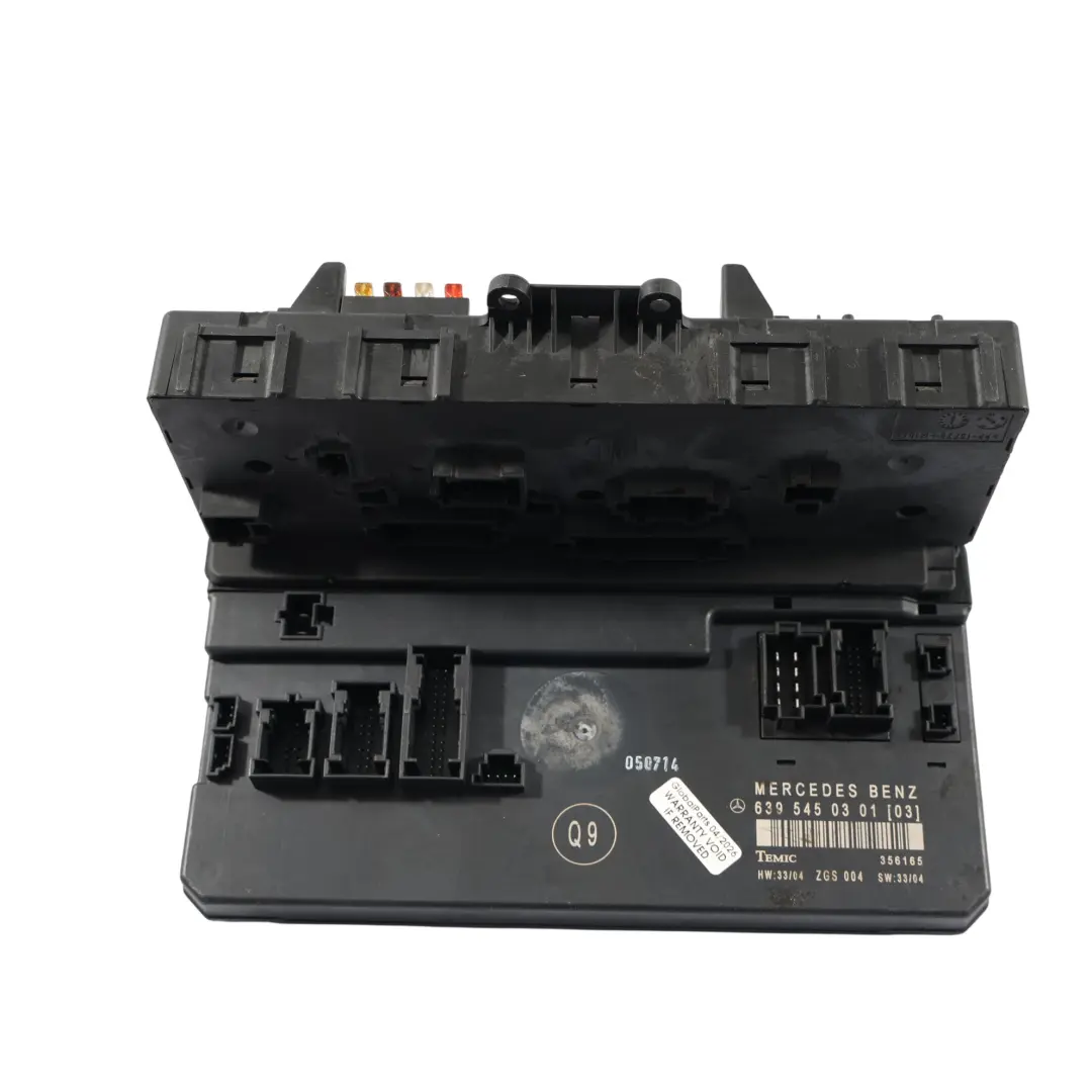 Caja Fusibles Relé Unidad Control Módulo Eléctrico SAM para Mercedes W639 con número de pieza A6395450301 Mercedes W639 Caja Fusibles Relé Unidad Control Módulo Eléctrico SAM - SKU A6395450301-3 - Número de pieza A6395450301