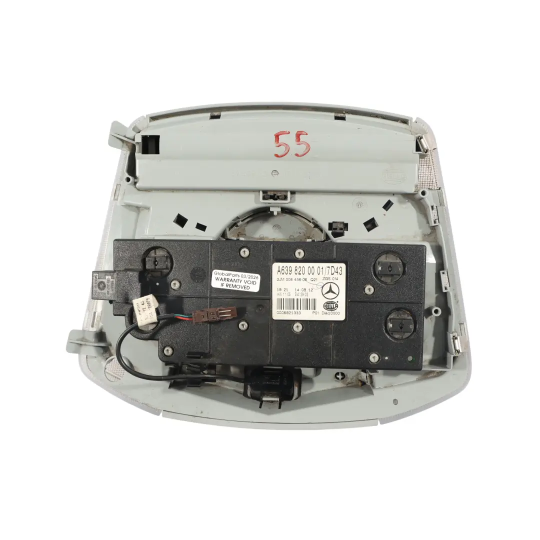 Mercedes W639 Lampada Interna Tetto Unità Comando - SKU A6398200001 - Numero di parte A6398200001