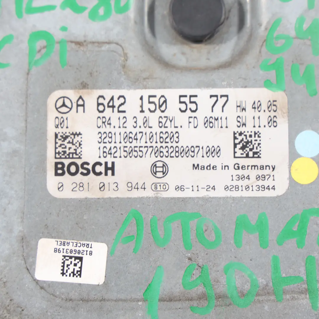 Steuergerät Kit 190HP 642940 4MATIC Diesel für Mercedes W164 Motor mit Teilenummer A6421505577 Mercedes W164 Motor Steuergerät Kit 190HP 642940 4MATIC Diesel - SKU A6421505577-1 - Teilenummer A6421505577