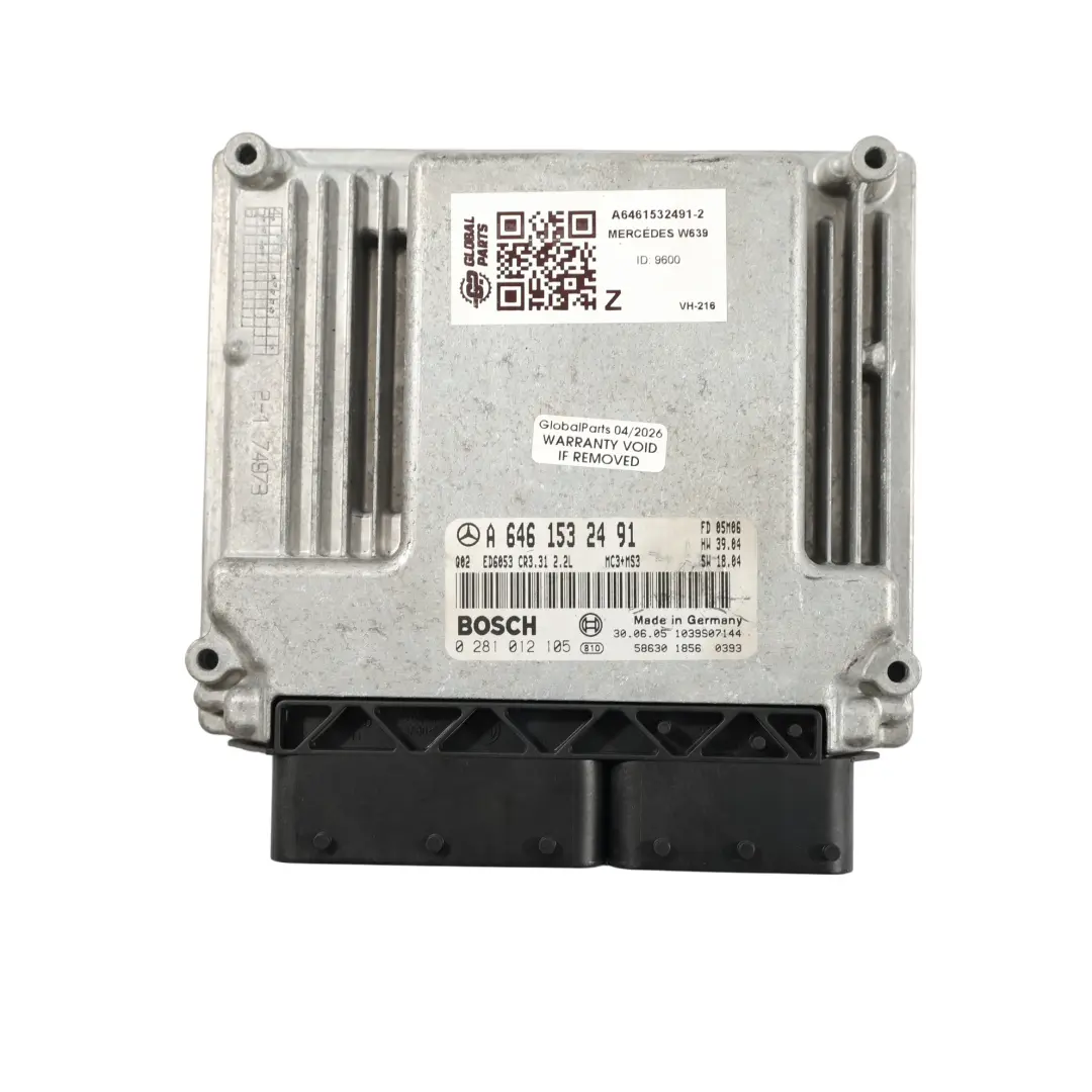 OM646.982 150HP Module Moteur ECU Kit Automatique pour Mercedes Vito W639 à propos du numéro de pièce A6461532491 Mercedes Vito W639 OM646.982 150HP Module Moteur ECU Kit Automatique - SKU A6461532491-2 - Numéro de pièce A6461532491