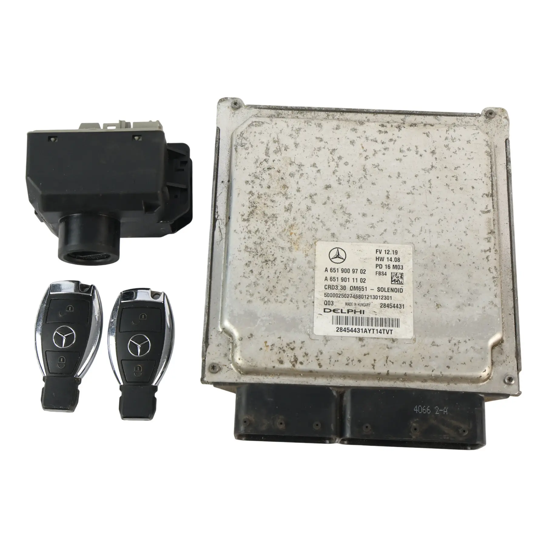 Mercedes W176 A220d OM651.930 177HP Kit ECU Motore A6519009702 2 Chiavi