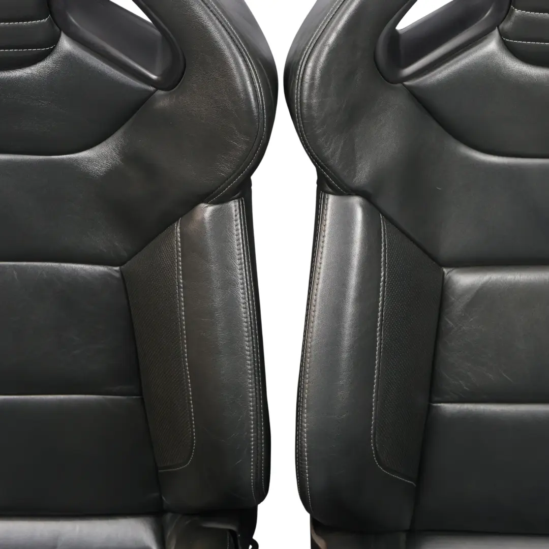 Audi RS4 B7 Front Rear Seats Bench Sofa Heated Sport Valcona Leather Black SET - SKU AUDI-RS4-B7-SEATS-LEATHER-VALCONA-SET - Part number AUDI-RS4-B7-SEATS-LEATHER-VALCONA-SET