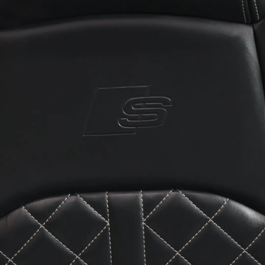 Audi S5 F5 Sitze Bank Sofa Elektrisch Beheizt Leder Schwarz Grau SET - SKU AUDI-S5-F5-SEAT-SPORT-LEATHER-SET - Teilenummer AUDI-S5-F5-SEAT-SPORT-LEATHER-SET