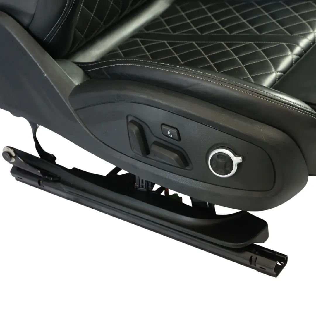 Audi S5 F5 Sitze Bank Sofa Elektrisch Beheizt Leder Schwarz Grau SET - SKU AUDI-S5-F5-SEAT-SPORT-LEATHER-SET - Teilenummer AUDI-S5-F5-SEAT-SPORT-LEATHER-SET